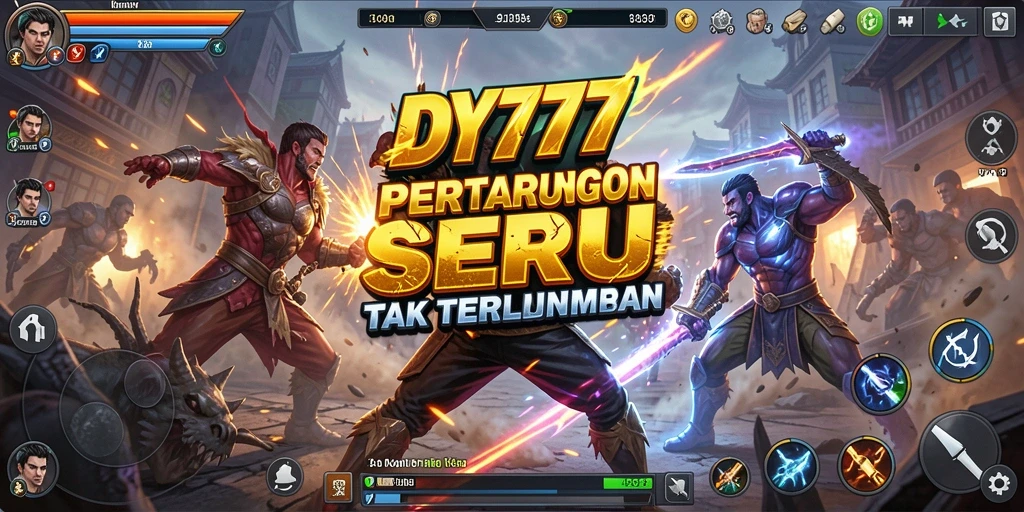 Tampilan aksi mendebarkan dalam gameplay DY777.