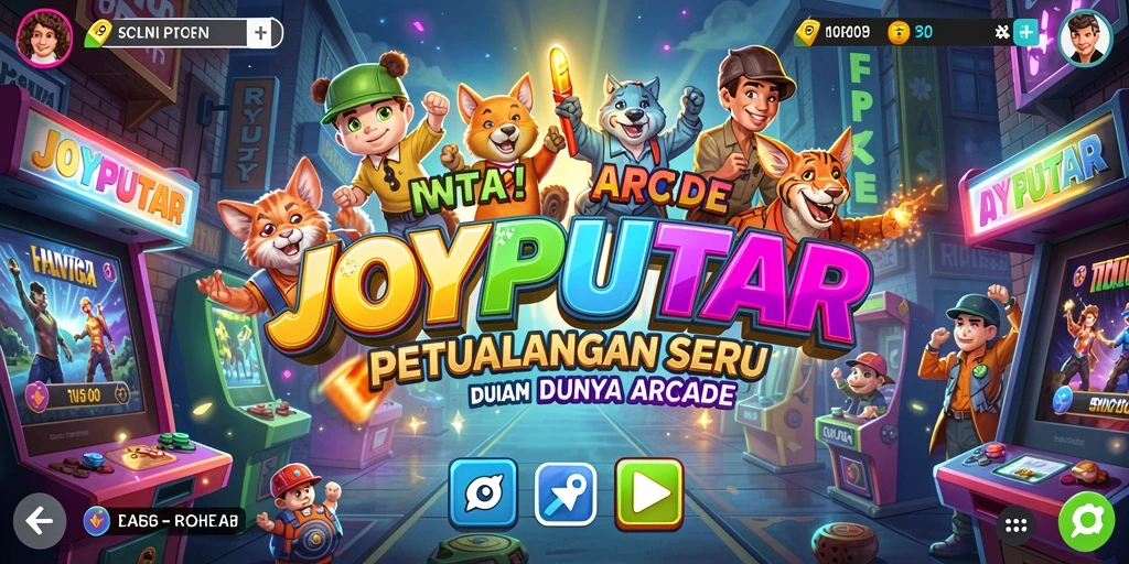 Screenshot permainan JOYPUTAR menampilkan gameplay Arcade yang seru.