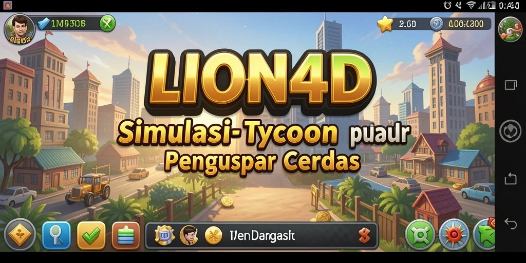 Screenshot gameplay LION4D yang menampilkan pengelolaan bisnis Tycoon.