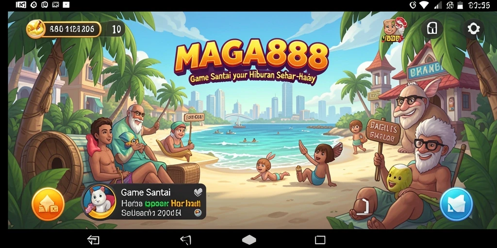 Tampilan gameplay MAGA888 yang ceria dan menghibur.