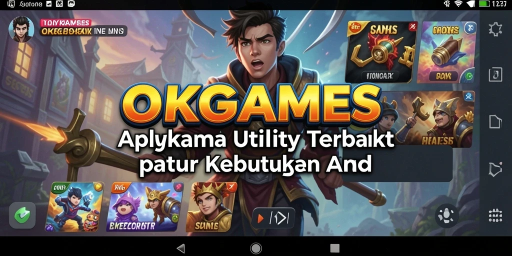 Tangkapan layar utama OKGAMES yang memperlihatkan fitur Utility.
