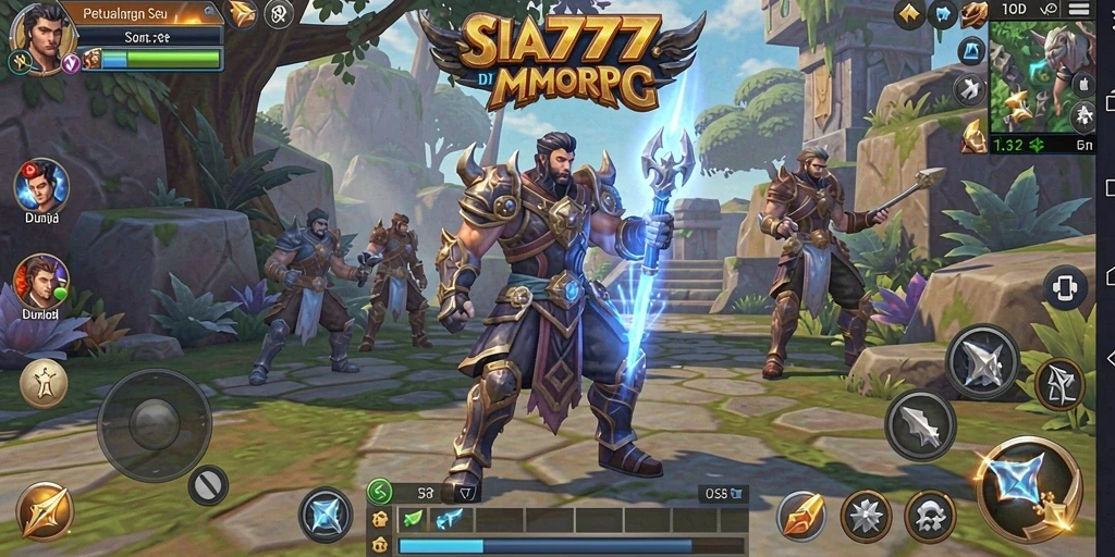 Screenshot gameplay SIA777 menampilkan karakter beraksi dalam pertempuran epik.