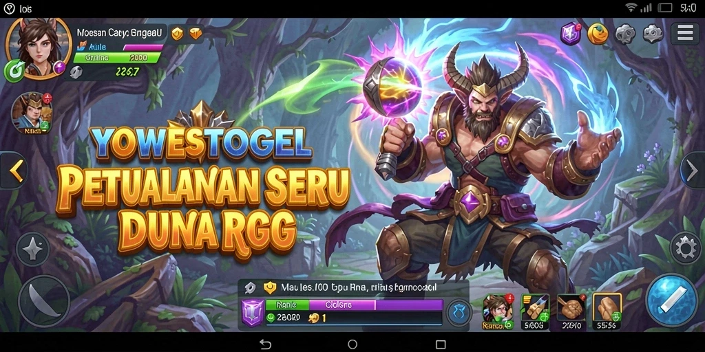 Tampilan aksi mendebarkan dalam game RPG YOWESTOGEL.